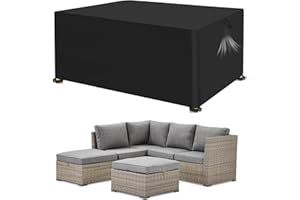 YYDSLEE Funda Para Muebles de Jardín Anti UV 420D Oxford Viento Resistente Invierno Tela Impermeable Exterior Funda Protectora Mesa Con Salidas de Aire Cubierta Muebles Conjuntos Terraza 100X100X85 cm