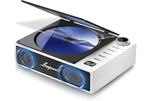 CD Player Tragbar, Leapwell Tragbarer CD Player Bluetooth mit Lautsprecher, Portable CD Player Kinder Klein mit Fernbedienung, CD Spieler Anti-Skip mit Kopfhörer Weiß
