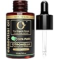 100% Pure Citronella Essential Oil for Diffusers, Skin & Aromatherapy - Organic Essential Oil for Home, Candle Making & Spray - Natural Essential Oil for Relaxation & Freshness