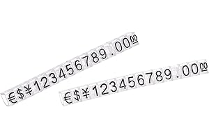 sourcing map Mini cubo rimovibile regolabile Prezzo Tag Display Numero Lettera Prezzo Etichetta Stand Block Kit per Negozio Contatore Nero su Trasparente, 3.8x6.9mm, 14 Set