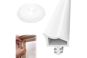 QITIXI:OU 16M Türrahmen Dichtung für Schallschutz, Weiß Türdichtungen, Türabdichtung Gummi, Türdichtung Holzzarge, Geeignet zur Feuchtigkeitsbest, Schalldämmung, Winddichten Abdichtung von Türen, Fenstern