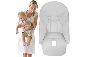 Fovolat Baby High Chair, Baby High Chair Cushion, Breathable High Chair Pad, Comfortable Baby Dining Chair Seat Cushion for Peg Perego, Baoneo, Kosmic Jan (Light Grey)