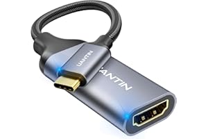 UANTIN USB C to HDMI Adapter | 4K High-Speed USB Type-C 3.1 to HDMI Female Adapter [Thunderbolt 3/4/5 Compatible] for iPhone 15/16 Series, MacBook Pro/Air, iPad, Galaxy S24, Other USBC Laptop