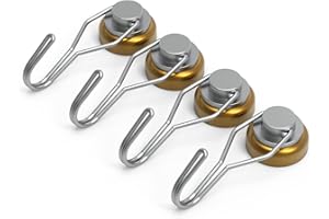 Ant Mag Magnetic Hooks for Hanging 23KG (50LBS) Heavy Duty Neodymium Magnet Hooks Great for Home Refrigerator Kitchen Store Grill BBQ Office Cabin Locker Utensils