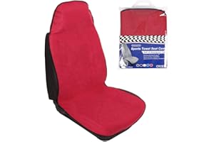 OTOEZ Waterproof Sweat Towel Car Seat Cover Mat Auto Car Front Seat Protector for Yoga Running Swimming Crossfit Athletes Beach Outdoor Sports, Universal Fit Most Vehicles, Red