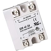 Binghe SSR-40DA Single Phase Solid State Relay, Input 3-32V DC, Output 24-380V AC, For Temperature Control