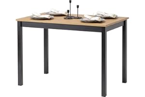 ‎HAGGE HOME hagge home Esstisch Massivholz Tisch 110x70 Esstisch Klein Küchentisch Kleiner Esstisch Schreibtisch Holz Esszimmertische Dining Table Kitchen Table Holztisch Klein Esstische Esstisch Braun Schwarz