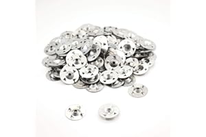 KAIISSA Rondelle Easy Fix - Confezione da 100 Pezzi di Diametro 28 mm, Rondelle a 4 Griffe Guarnizioni per Chiodi per Cartongesso, Pannelli di Appoggio Fissi Thermoboard Isolanti