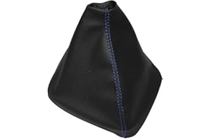 AERZETIX: Schaltsack schaltmanschette kunstleder schwarz mit blauen nähten