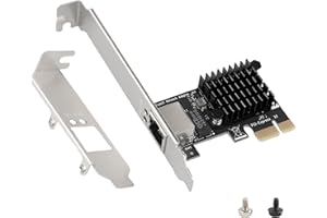 QARULG Scheda di rete PCIe 1 Gigabit, PCI Express Gigabit Ethernet Scheda 1000/100Mbps 1 GBase-T Adattatore di rete LAN RJ45 per desktop, Supporta Win 11/10/8.1/8/7, Linux, Mac OS