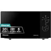 Hisense H20MOBP1G &ndash; Microwave with Grill 20 L, 700 W Power, 800 W Grill, Ceramic Coating, Premium Glass, 5 Levels, Easy Clean