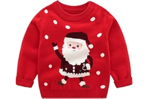 MINIZONE Bambini Ragazzi Ragazze Maglione a Maglia Inverno Pullover Bambino Natale Sweater Manica Lunga Cartoon Carino Cappotto Outwear
