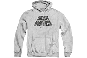 Cotton Soul Star Wars Luke And Leia - Sudadera con capucha, color gris jaspeado