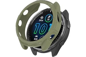 SumRioo Coque Compatible avec Garmin Forerunner 965, Anti-Rayures Antichoc Ultra Mince Souple Silicone TPU Cas Compatible avec Garmin Forerunner 965 - Vert