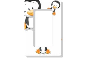 Tapetenschutz Martha von EDS-Werbemedien für Kinder Dekorrahmen Wandschutz Tapetenschoner Lichtschalter Acryl Schalter (2-fach Rahmen, Pinguin Paul)