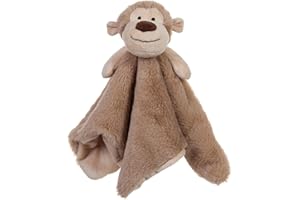 Apricot Lamb Stuffed Animals Monkey Security Blanket Infant Nursery Character Blanket Luxury Snuggler Plush Baby Lovey(Monkey)