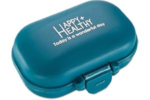 MEDCA Organizador de pastillas- Caja de cuatro compartimientos. Organizador de vitaminas para el uso diario en bolsillo o cartera