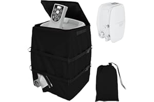 CWAGRQ Hot Tub Spa Heater Pump Cover Waterproof Dustproof Tub Insulated Pump Cover Spa Pumps Covers Weather Resistant UV-Proof Insulated Pumps Covers for Tubs Pool Outdoor Lid (Black)