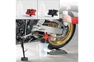 Lorababer Kit de Machine de Nettoyage de chaîne de Moto Brosse nettoyant Couvre chaînes Dispositif de Lubrification Accessoire de Lubrification adapté à Tous Les modèles (Rouge)