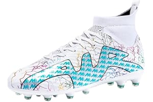 MEIDIASTRA Men's Football Boots Boy's High-Top Sock Cleats Spikes Soccer Football Shoes Outdoor Professional Athletic Training Shoes Competition Shoes EU35-45