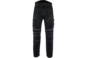 Sterling Sports®Män textil vattentät motorcykel termiska pansrade byxor lastbyxa svart cameo grå