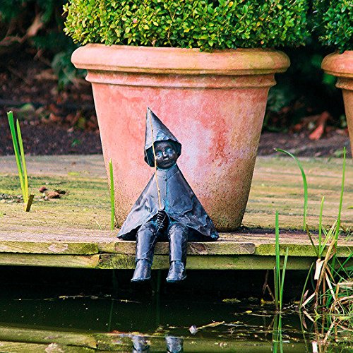 Gartenfigur Wichtel Anglerglück
