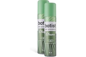 Batist Shampoo Secco Classico, Shampoo a secco ravvivante per capelli perfetti in soli 3 minuti, senz'acqua, Shampoo secco adatto a tutti i tipi di capelli, 2x75 ml, Made in Italy
