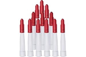 HESTYA 24 Pièces Ensemble de Bouchons de Buses de Calfeutrage, Comprend 12 Paquets de Buses de Calfeutrage Blanches et 12 Paquets de Capsules de Calfeutrage Rouges Bouchons de Buse, Plastique