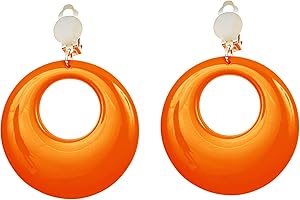 Widmann - Ohrringe, 70er / 80er Jahre, Disco Fever, Ohrstecker, Schmuck, Creolen, Motto-Party, Karneval