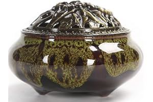 Mayco Bell Ceramiczny cennik smoka dekoracja domu kreatywny dymny zwrotny palnik kadzidełka z przepływem wstecznym uchwyt na kadzidełka (brązowy)