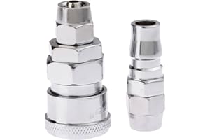 MGOODOO Air Line Hose Fittings Quick Release Coupler Bayonet Connectors for 8 * 5mm Hose-Pack of 2