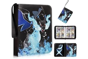 ANNUZOQ Sammelkarten Album mit Reißverschluss,Sammelalbum für Karten,Karten Halter Ordner Buch,50 Seiten 400 Karten Kapazität,Exquisite Geschenke