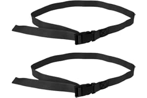Nobranded 2pcs Correas de Correas de Carro de Golf Correas de Sujeción Segura con Hebilla - Negro