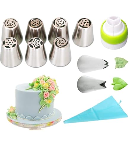 Xanewza 10er Set Profi Spritztüllen - Edelstahl Tüllen Für Torten Dekoration