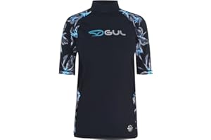 Gul Womens Short Sleeve Rash Vest Top Black