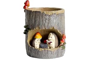 FunnyGoo Succulent Planter Pots Flower Plant Pots Bonsai Pots with Cute Animals for Office Balcony and Garden (Hedgehog)