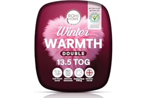 Rohi Anti-Allergy 13.5 Tog Winter duvet Double – Soft & Breathable Polycotton Quilt – Heavyweight Double Duvet (Autumn)