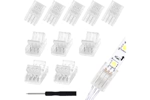 Aroidful 10st 3-stifts LED Strip-kontakt för 10 mm vattentät och icke-vattentät WS2811 WS2812B LED Strip Light