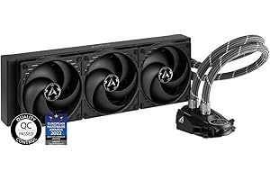 ARCTIC Liquid Freezer II 360 - Refroidisseur d'eau All-in-One CPU AIO multi-compatible, compatible Intel & AMD, pompe efficace contrôlée par PWM, 200-1800 RPM, compatible avec le LGA1700 - Noir