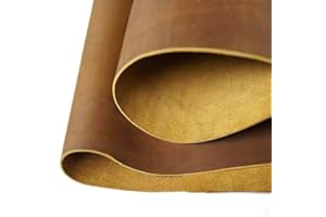 Seek4comfortable Bourbon Brown Cow Skin 12x24 Inch 2 Square Feet for Crafts, Sewing, Art, Tool, Hobby, Workshop, Leather Accessories