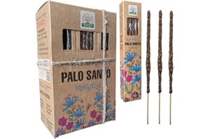 ALJOIR Incienso Orgánico Palo Santo Natural ORKAY Hecho a Mano Ecológico Sahumerio - Caja Completa con 12 Paquetes de 33gr. Namaste India