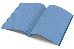 THE DYSLEXIA SHOP A4-10mm Squared Tinted Exercise Book - Blue Cover - Blue - Single Book