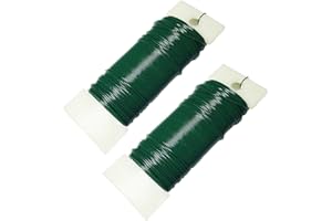 JYCY 35m Florist Wire for Wreath Making Christmas Wreath Wire Floristry Wires 22 Gauge Garden or Craft Binding Flower Xmas DIY Flower Arrangement Crafting Binding (green 2p)