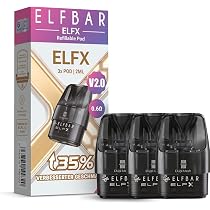elfbar elfx pods - 3er pack Refillable – V2.0 Ersatzpods mit Dual Mesh Coil, Top-Filling & Auslaufschutz für ELFX Pod System Elektronik & Foto Vape ELFA Refill Pods • Refillable Pod Kit Geschmack:Kirsch-Pfirsich-Limonade