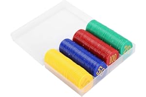 BILINLI Set di fiches da Poker con Chip digitali educativi per Famiglie da 160 Pezzi