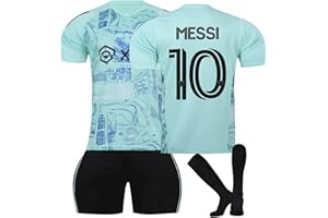 YUZOLEE Miami Football Kit No 10 Football Strip for Kids and Adults American Football Jersey for Boys Soccer Shirts Shorts and Socks Football Training Set Children's Gifts