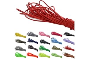 Roban Fashion 10 m elastische Gummikordel 3mm Gummischnur Elastische Kordel Hutgummi Auswahll aus 32 Farben,Rot