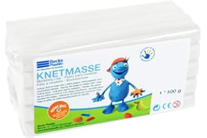 Becks Plastilin B100478 Knete, Weiss, 500 g, Weiß