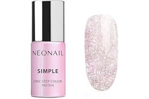 NEONAIL PROFESSIONAL NEONAIL SIMPLE XPRESS Lakier do paznokci UV, 3 w 1, 7,2 g, różowy (Love & Shine), lakier z brokatem, żelowy lakier do paznokci, stylizacja typu Shellac