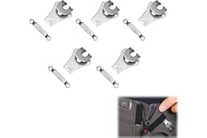 AIDI 9mm Trouser Hook and Bar, 5 Pack Silver Hook and Eye, Sew On Eye Fastener Closures for Repairing Trousers, Sewing, Repairing Dress, Skirts, Fashion Clothing, Arts & Crafts Project